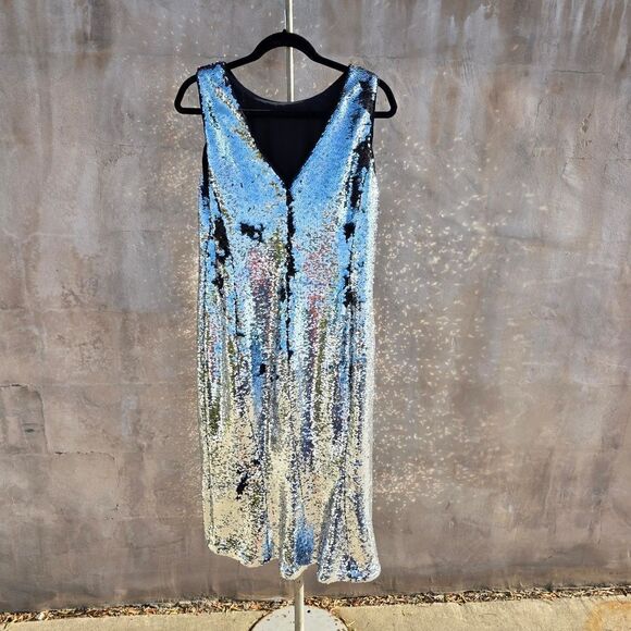 Eva Mendes CollectionâLEANN MIDI Sequin Sleeveless SHEATH Dress - Picture 6 of 6